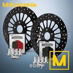 11.5 HARLEY SUPER SPOKE ROTOR Avec PLAQUETTES DE FREIN POUR LES MODÈLES SPORTSTER AVANT ET ARRIÈRE ENSEMBLE
