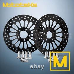 11.5 ROTOR SUPER SPOKE HARLEY AVEC PLAQUETTES DE FREIN POUR LES MODÈLES SOFTAIL AVANT ET ARRIÈRE ENSEMBLE