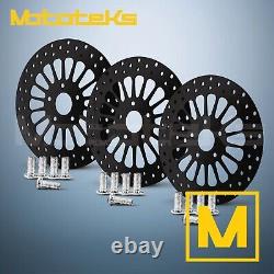 11.8 ROTOR SUPER SPOKE HARLEY AVEC PLAQUETTE DE FREIN POUR SET AVANT & ARRIÈRE DE TOURING BAGGER