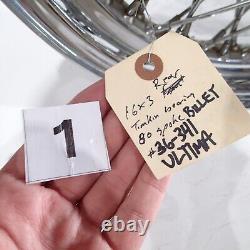 16X3 Roue avant arrière chromée à 80 rayons avec pignon plat pour Harley FX XL Shovel de 1973 à 1984 #1