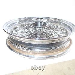 16X3 Roue avant arrière chromée à 80 rayons avec pignon plat pour Harley FX XL Shovel de 1973 à 1984 #1