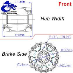 16 X 3.5 Fat Spoke Tubeless Front Rear Wheel Rim Pour Harley Softail Flst Fxst