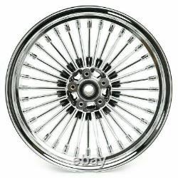 16x3.5 Chrome Fat Spoke Front Rear Cast Wheels Pour Harley Touring Softail Dyna