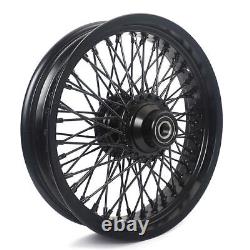 16x3.5 Roues avant arrière Jantes Moyeux 72 Rayons pour Harley Softail Heritage Fatboy