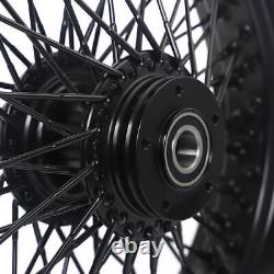16x3.5 Roues avant arrière Jantes Moyeux 72 Rayons pour Harley Softail Heritage Fatboy