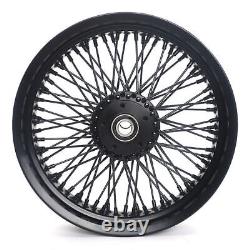 16x3.5 Roues avant arrière Jantes Moyeux 72 Rayons pour Harley Softail Heritage Fatboy
