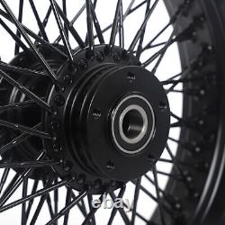 16x3.5 Roues avant arrière Jantes Moyeux 72 Rayons pour Harley Softail Heritage Fatboy
