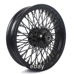 16x3.5 Roues avant et arrière Jantes Moyeux 72 Rayons pour Harley Softail Heritage Fatboy