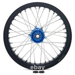 17 rayons Roues avant + arrière Moyeux bleus Jantes noires pour Sur-Ron Ultra Bee E-Bike