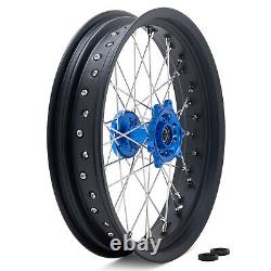 17 rayons Roues avant + arrière Moyeux bleus Jantes noires pour Sur-Ron Ultra Bee E-Bike