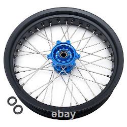 17 rayons Roues avant + arrière Moyeux bleus Jantes noires pour Sur-Ron Ultra Bee E-Bike