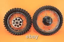 1980 79-83 RM60 RM 60 Ensemble de roues avant et arrière OEM Hub Rim Spokes Tire Center 12/14
