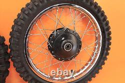 1980 79-83 RM60 RM 60 Ensemble de roues avant et arrière OEM Hub Rim Spokes Tire Center 12/14