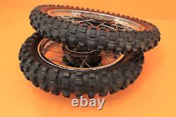 1980 79-83 RM60 RM 60 Ensemble de roues avant et arrière OEM Hub Rim Spokes Tire Center 12/14