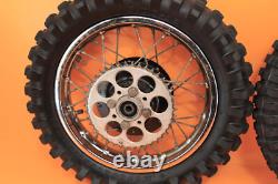 1980 79-83 RM60 RM 60 Ensemble de roues avant et arrière OEM Moyeu Jante Rayons Pneus Centre 12/14