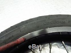 1992 89-95 Kawasaki Klr650 Kl650 Sunrim Noir Spoked Avant Rim Arrière Jantes