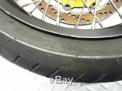 1992 89-95 Kawasaki Klr650 Kl650 Sunrim Noir Spoked Avant Rim Arrière Jantes