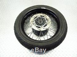 1992 89-95 Kawasaki Klr650 Kl650 Sunrim Noir Spoked Avant Rim Arrière Jantes