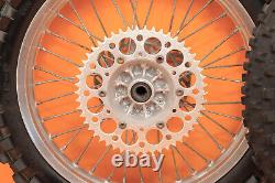 1992 Jeu de roues avant et arrière OEM pour KX250 KX 250 avec moyeu, jante, rayons, pneu et centre