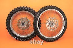 1992 Jeu de roues avant et arrière OEM pour KX250 KX 250 avec moyeu, jante, rayons, pneu et centre