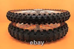 1992 Jeu de roues avant et arrière OEM pour KX250 KX 250 avec moyeu, jante, rayons, pneu et centre