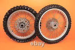 1999 96-00 RM125 RM 125 Ensemble de roues avant et arrière OEM Moyeu Jante Rayons Centre Pneus
