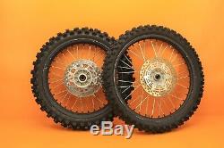 1999 96-00 Rm125 Rm250 De Moyeu De Roue Arrière Avant Oem Set Rim Spokes Pneus Complet