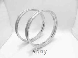 19 Paire de Jantes en Acier Avant et Arrière pour 40 Rayons Compatible avec Royal Enfield