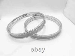 19 Paire de Jantes en Acier Avant et Arrière pour 40 Rayons Compatible avec Royal Enfield