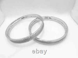 19 Paire de Jantes en Acier Avant et Arrière pour 40 Rayons Compatible avec Royal Enfield