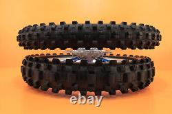 2001 00-01 CR125R CR125 Ensemble de roues avant et arrière Moyeu Jante Rayons Pneu Centre Rotor