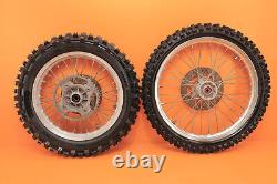 2002 02-23 RM85 RM 85 Ensemble de roues avant et arrière OEM Moyeu Jante Rayons Pneus Centre 14/17