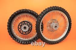 2004 02-08 YZ250F YZ 250F Ensemble de roues avant et arrière OEM Moyeu Jante Rayons Pneu Centre