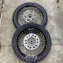 2010 2020 Kawasaki KX250F KX 250f Ensemble de moyeux de roue avant et arrière avec pneus et jantes