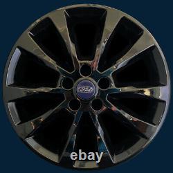 2017-2018 Ford Fusion # 767-gb 17 10 Spoke Gloss Skins Black Wheel New Set/4