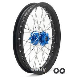 21x1.6 et 18x2.15 Roues à rayons avant et arrière avec moyeux bleus et jantes noires pour Talaria Sting