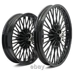 21x2,15 18x3.5 Black Front Rear Spokes Wheels Set Pour Harley Dyna Sportster