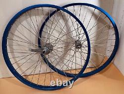 26 Roues de Vélo avec Freins à Coaster Avant et Arrière en Alliage Renforcé 12g rayons argentés