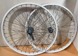 26 Roues de Vélo avec Freins à Coaster Avant et Arrière en Alliage Renforcé 12g rayons argentés