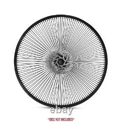 29 w 144 rayons Roue de vélo à disque avant et arrière avec cassette 16T Noir