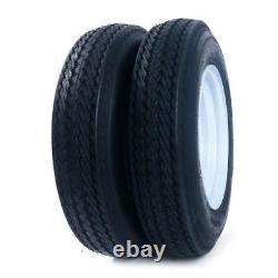 2pcs Pneus de remorque 5.30-12 & Jantes 530-12 5.30 X 12 LRB 5 Lug Roue à rayons blancs