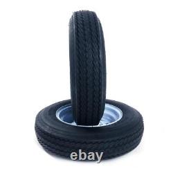 2pcs Pneus de remorque 5.30-12 & Jantes 530-12 5.30 X 12 LRB 5 Lug Roue à rayons blancs