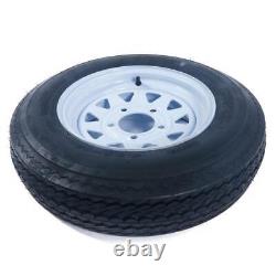 2pcs Pneus de remorque 5.30-12 & Jantes 530-12 5.30 X 12 LRB 5 Lug Roue à rayons blancs