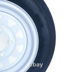 2pcs Pneus de remorque 5.30-12 & Jantes 530-12 5.30 X 12 LRB 5 Lug Roue à rayons blancs