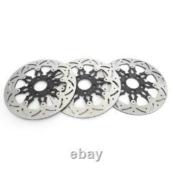 3X disques de frein flottants avant et arrière pour Harley FXDL Low Rider à rayons 14-17