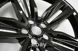 4 Fits 2016-2018 Chevrolet Camaro 20 Black Wheel Skins Hub Casquettes Couvertures Pleines