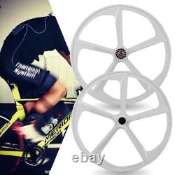 700c 5 Spoke Fixed Gear Single Speed Bike Fixie Spoke Mag Wheel Rim (avant+arrière)