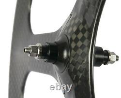 700c Avant 70mm Tri Spoke Wheel Rear 88mm Track Wheel Fixed Gear Carbon Wheelset