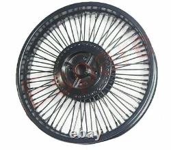 80 Rayons Roue de frein à disque avant arrière en jante noire pour Royal Enfield Classic