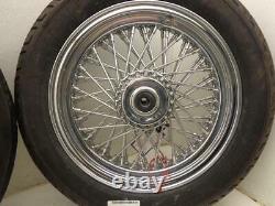 87-99 Harley Davidson Patrimoine Sofaile Front Wheels 16 3/4 Axle 80 Spoke